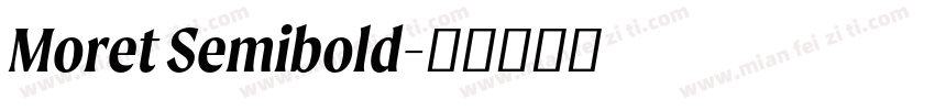 Moret Semibold字体转换